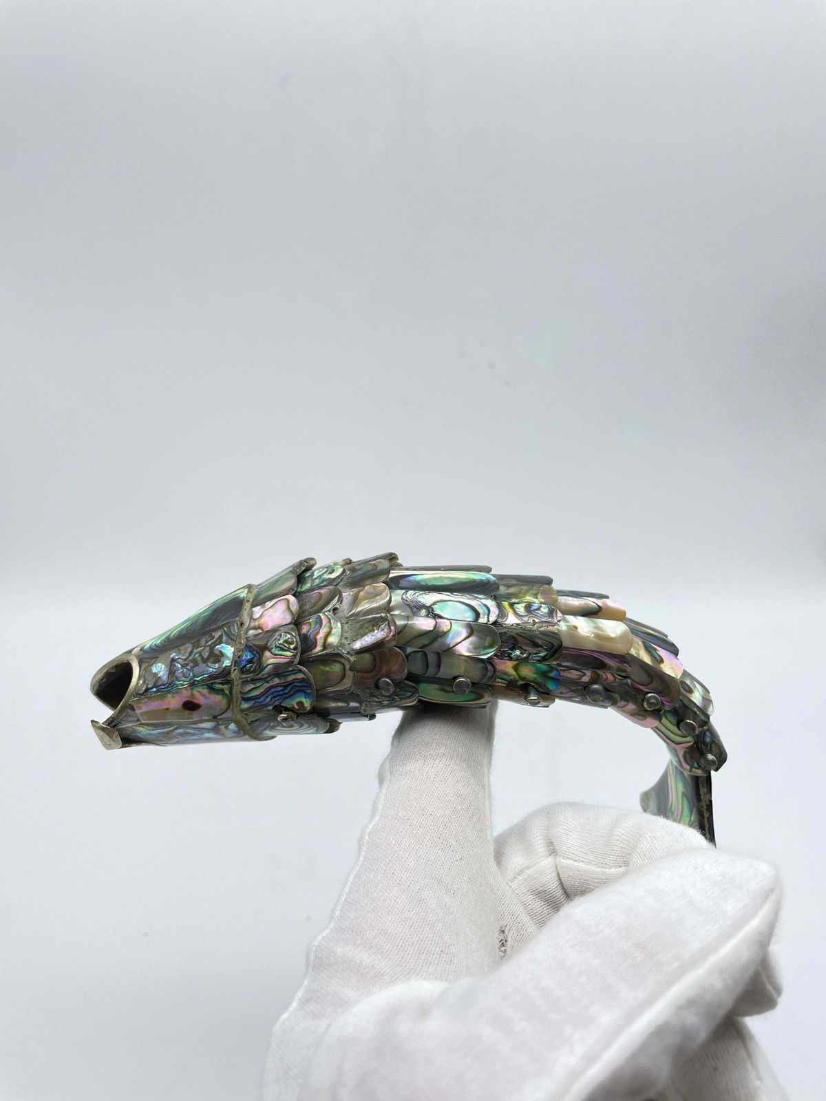 Curious Wriggling Fish Made Of Mother Of Pearl photo 388.0