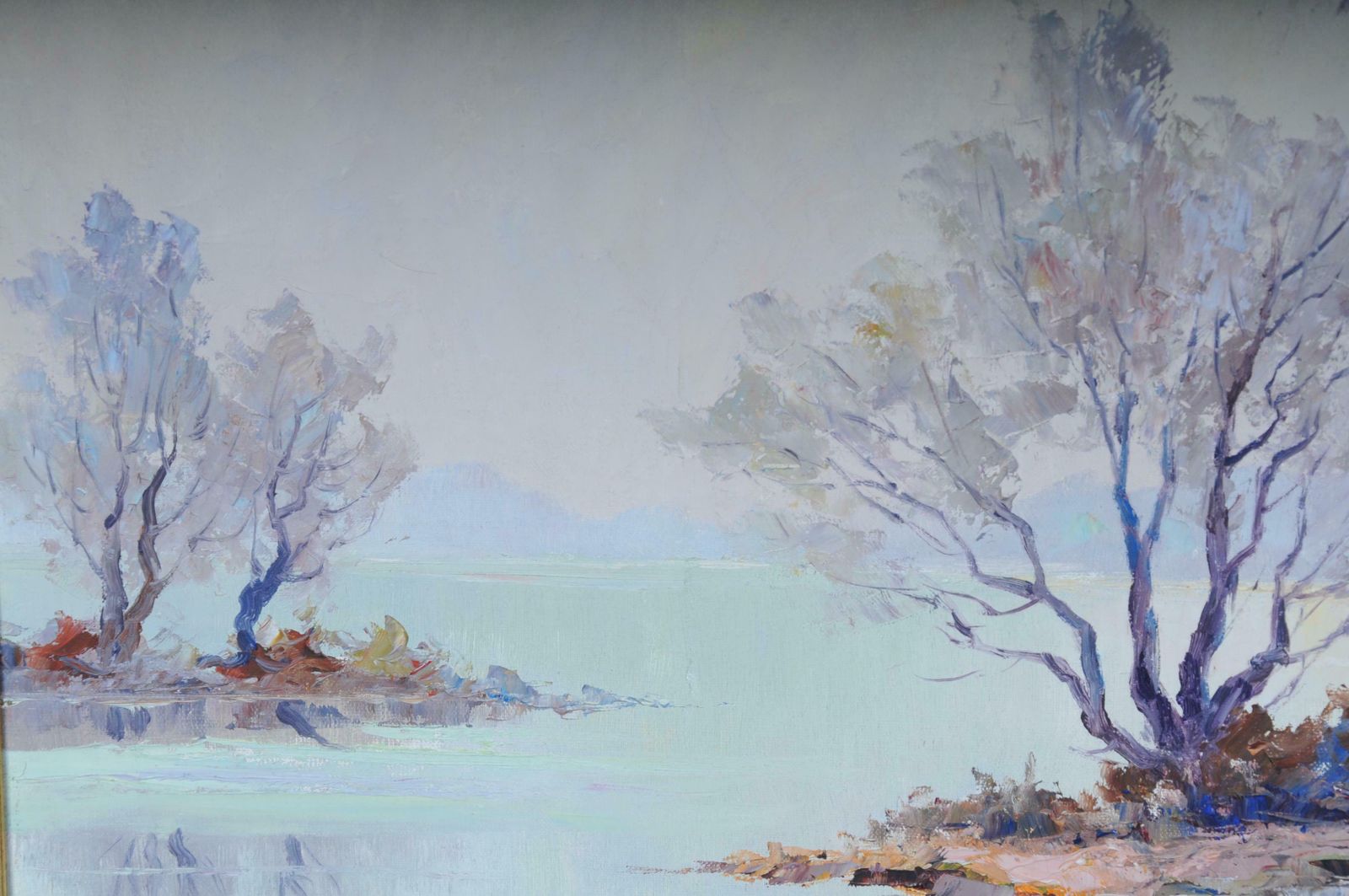 Oil Painting Signed H. Hartung Landscape Painting photo for sale