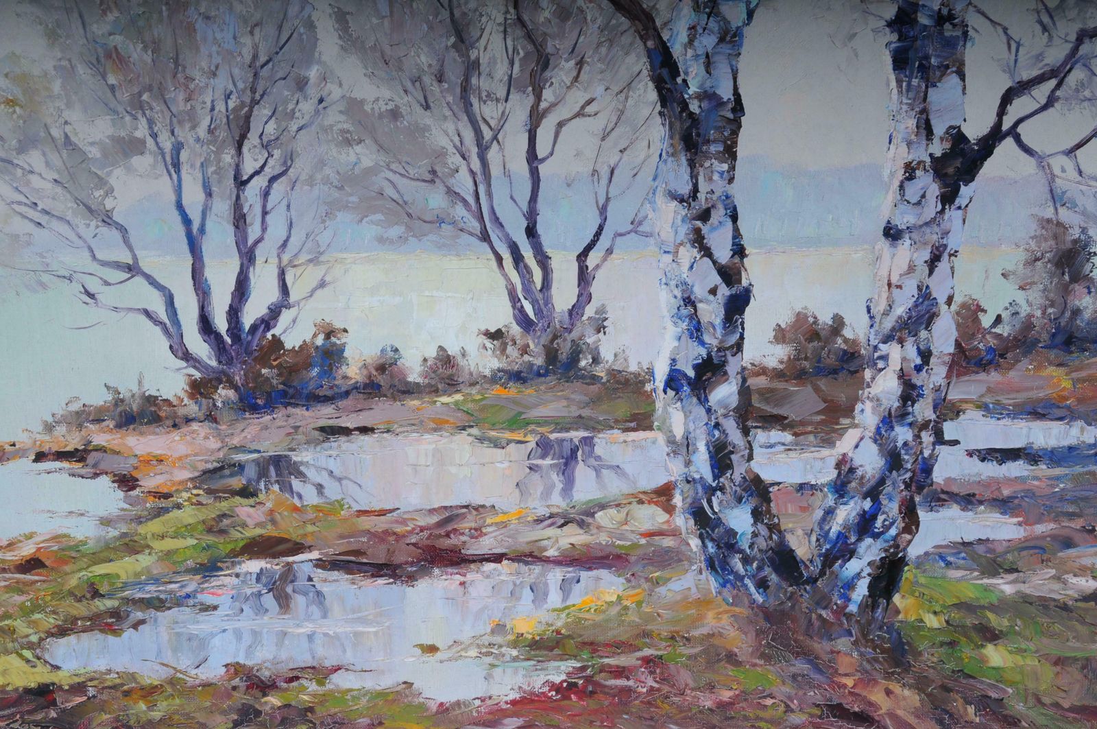 Oil Painting Signed H. Hartung Landscape Painting photo 1191.0