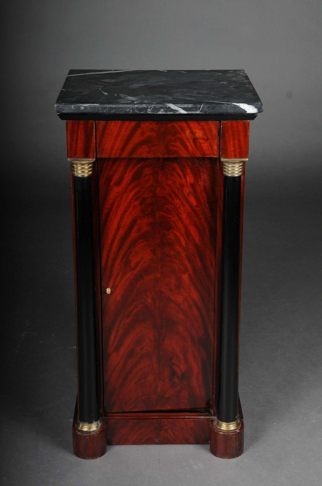 Classic Bedside Table, Side Table In Biedermeier, Mahogany, Right photo furniture