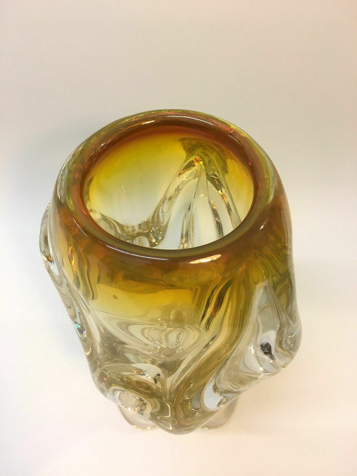 Beautiful Vase/ Free Hand Blown/ Bohuslav Beránek photo 174.0