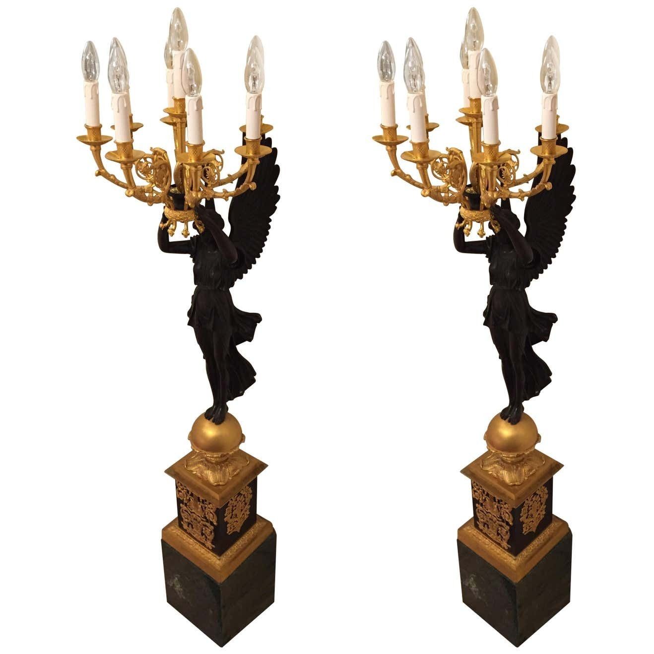 Pair Of 20th Century Princely Candelabra After Pierre Philippe Thomire