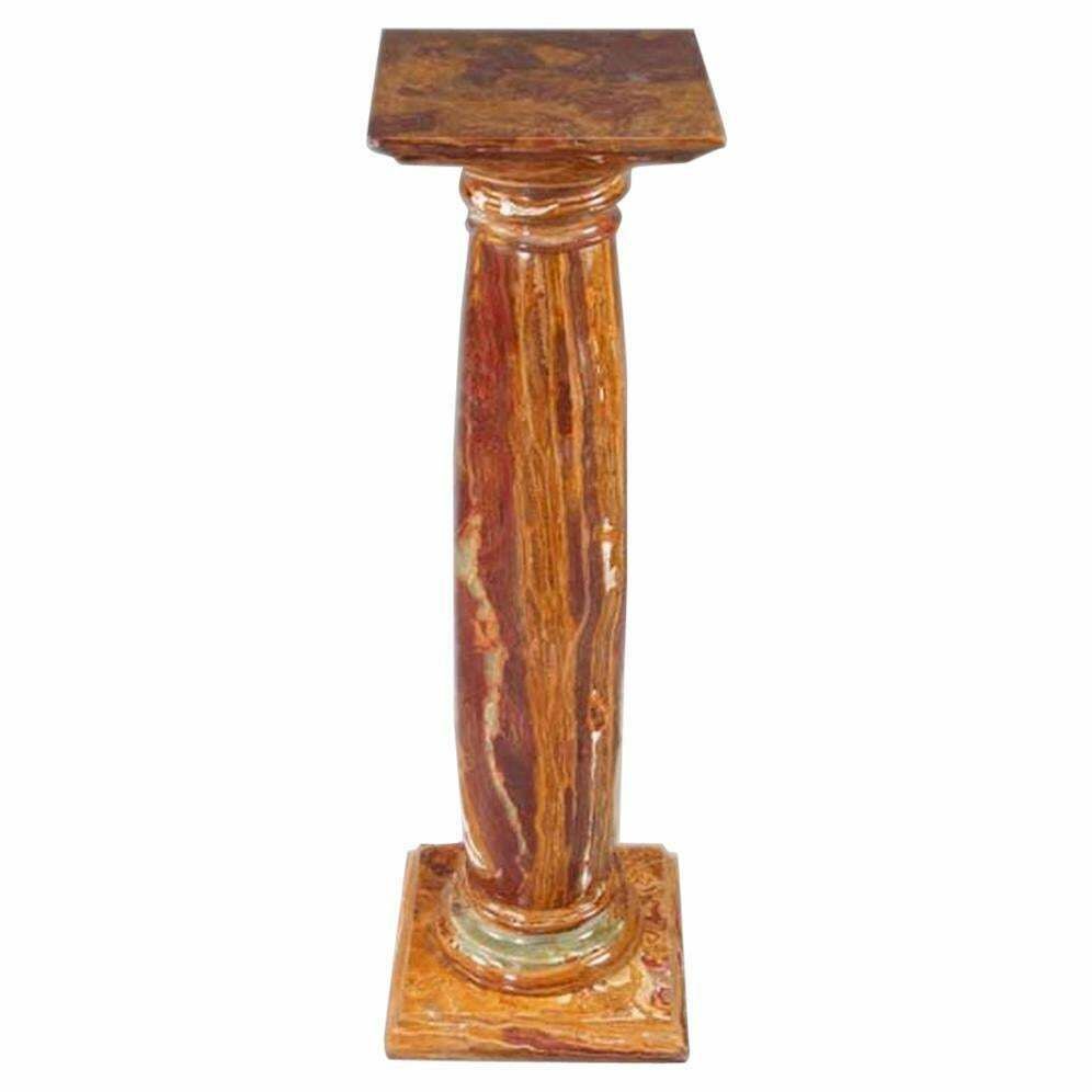 20th Century Quality Marble Onyx Pillar Column In Neoclassical Style photo furniture
