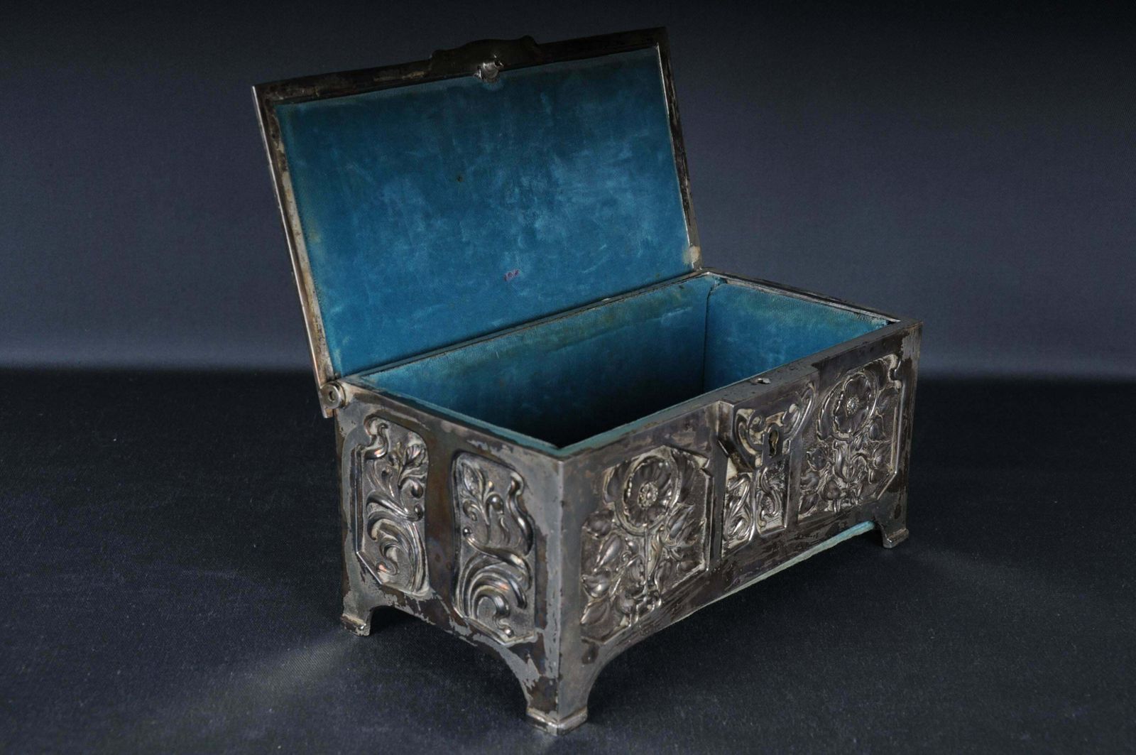 Wmf Box Jewellery Chest Antique Art Nouveau Silvered Germany photo 963.0