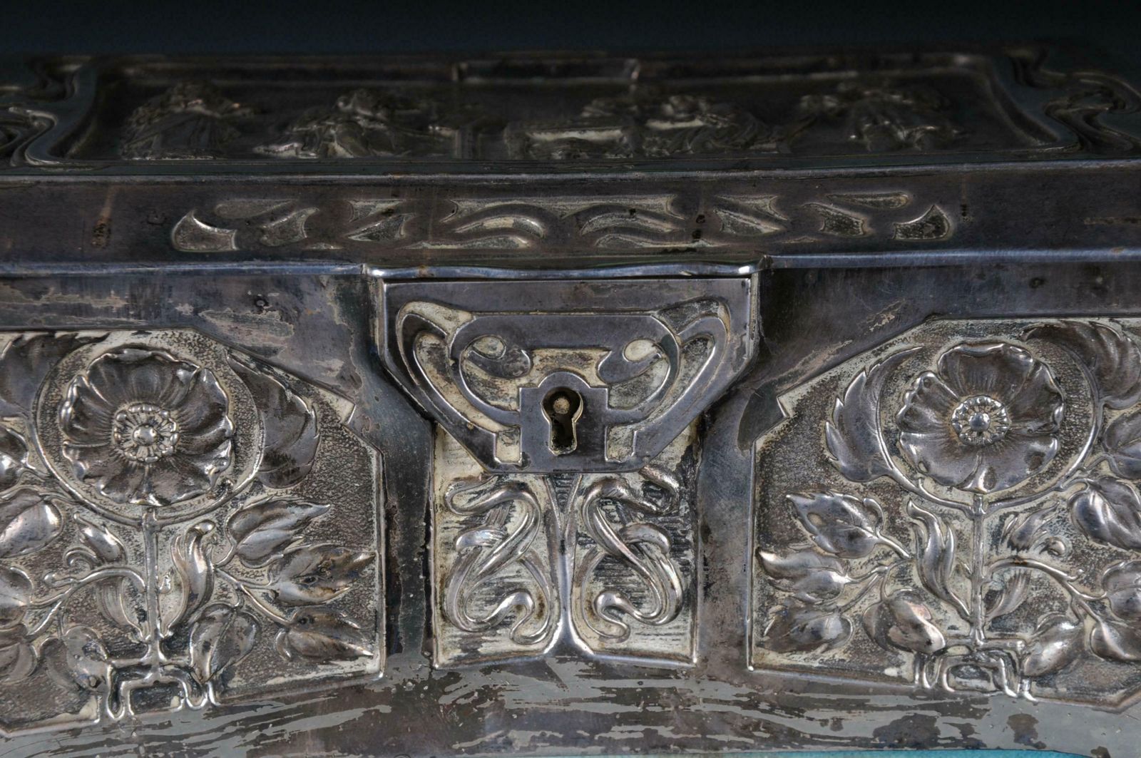 Wmf Box Jewellery Chest Antique Art Nouveau Silvered Germany photo buy