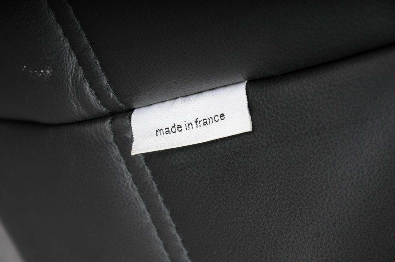 Furniture Two Seat Togo Sofa Black Leather By Michel Ducaroy Ligne Roset France photo