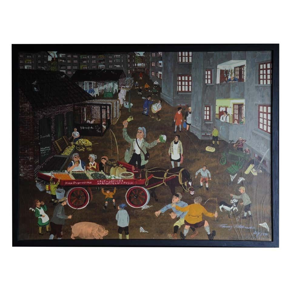 Naive Art Painting By Franz Klekawka