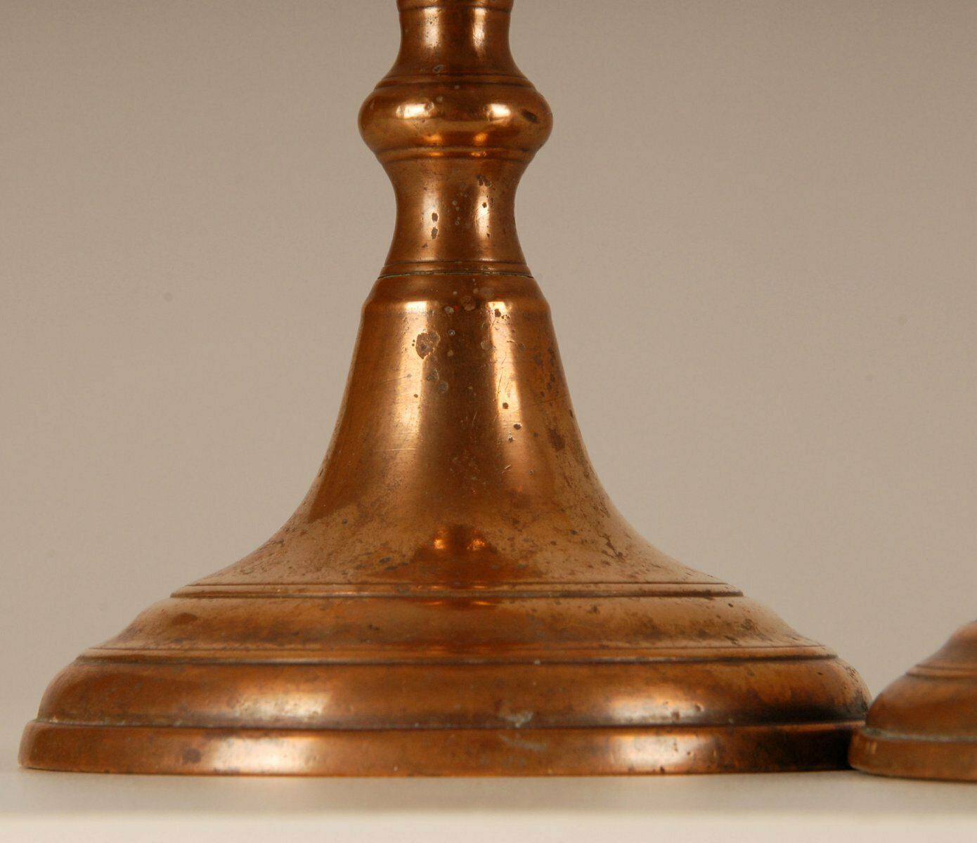 18th Century Candlestick Vases With Bell Nozzle And Stepped Base, Set Of 2 photo 606.0