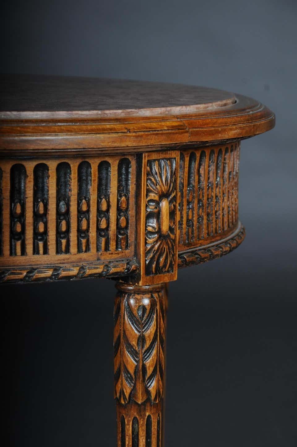 Classic French Side Table In Louis XVI, Beechwood photo Furniture