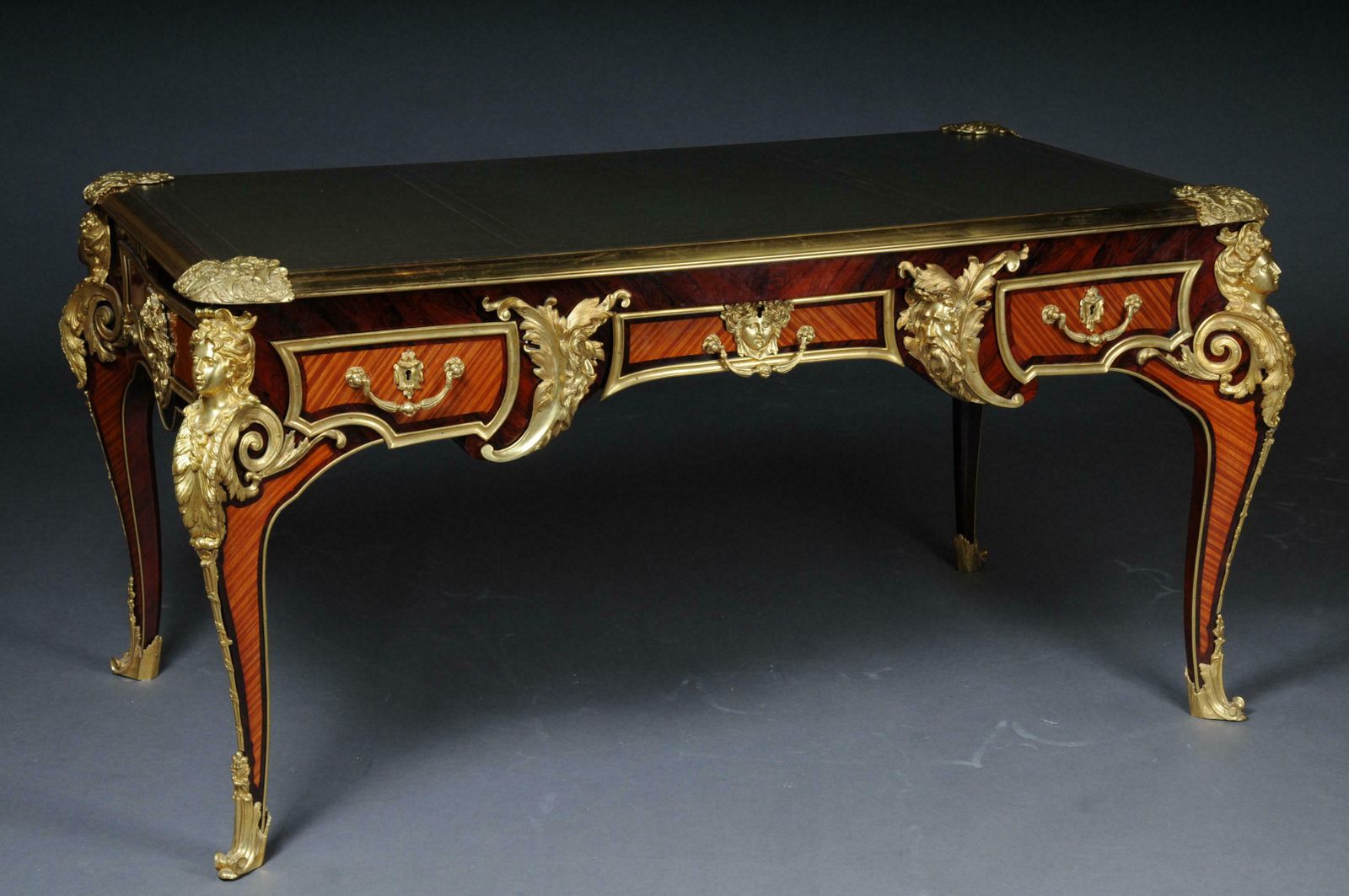 20th Century Imperial French Bureau Plat Or Desk By Charles Boulle photo furniture