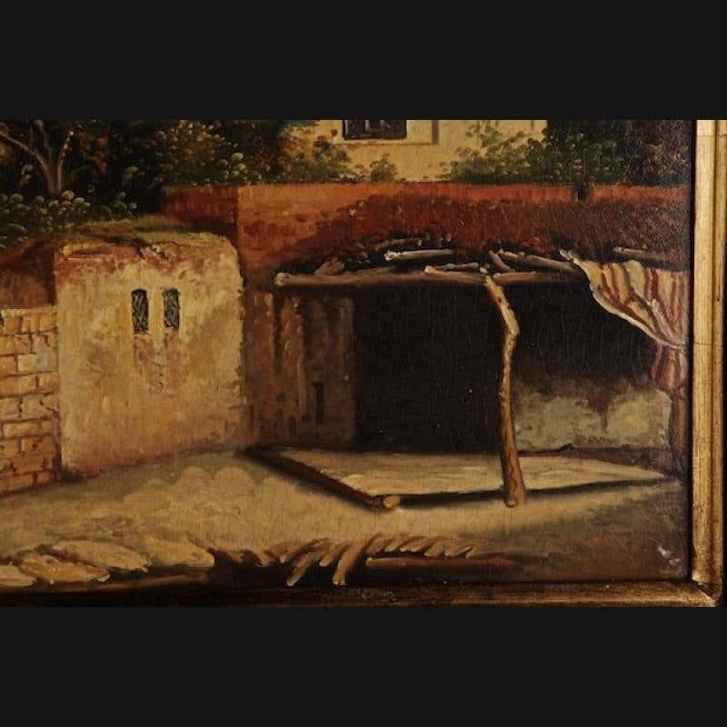 20th Century Oil Painting Oriental Scene Architecturally Finely Designed Mosque photo 970.0
