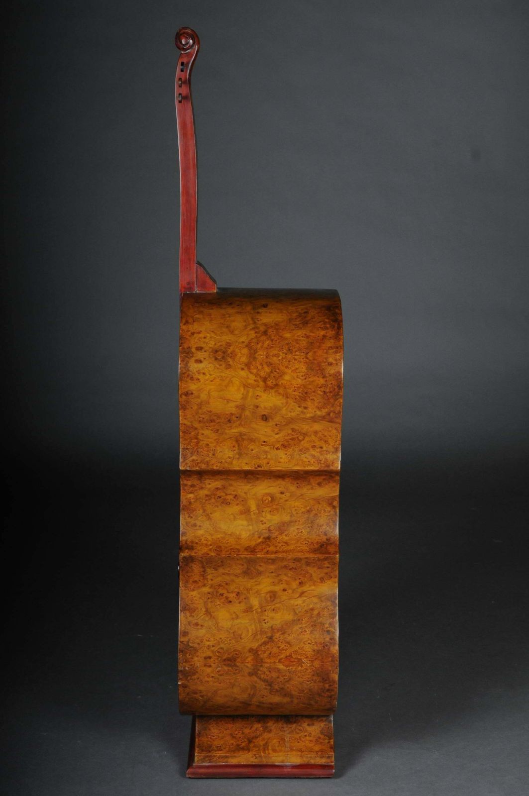 Curious Designer Chest Of Drawers As Double Bass In Maple Root Veneer photo for sale