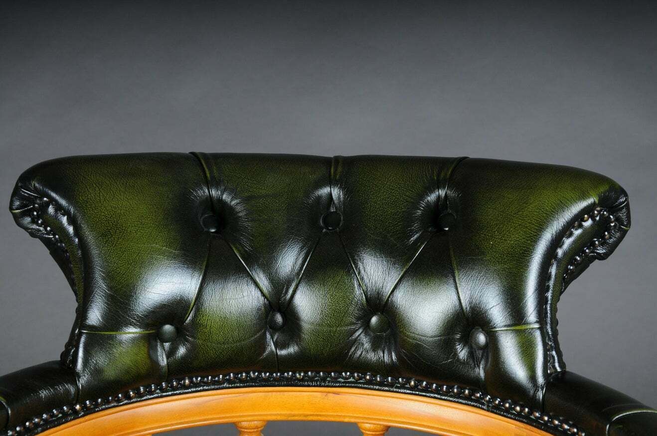 20th Century Captain Chair English Armchair Leather photo furniture