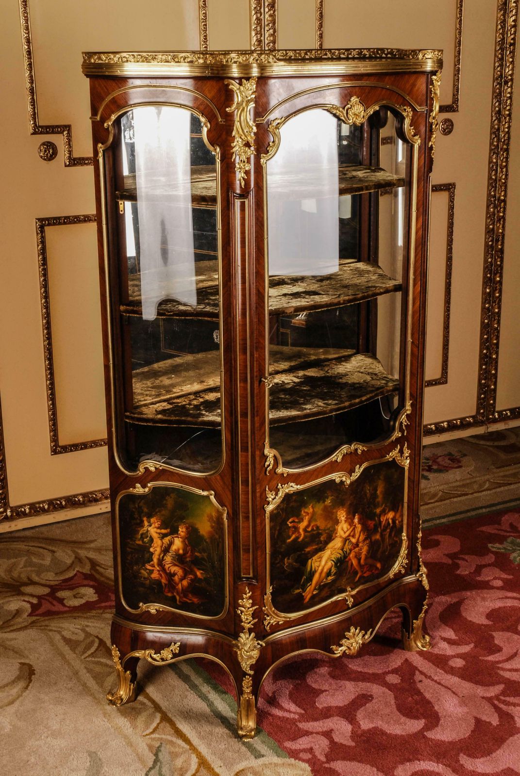 19th Century Napoleon III Style Kingwood Vernis Martin Paul Sormani Vitrine photo for sale