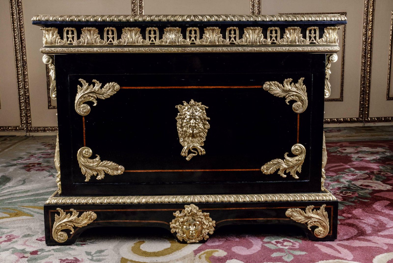 20th Century Louis XIV Style French Piano Black Writing Table photo buy