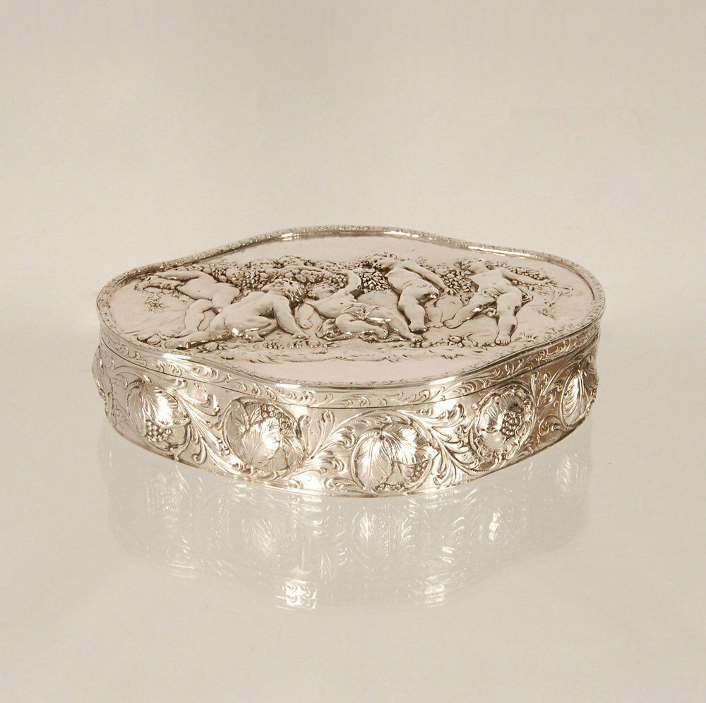 Home Decor Antique German Jewelry Box In Silver From J.D.Schleißner & Söhne photo
