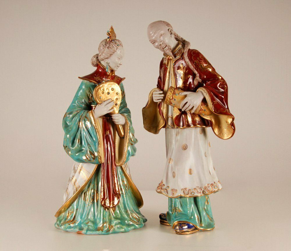 photo furniture Vintage Italian Ceramic Figures By Eugenia Pattarino, 1960s, Set Of 2