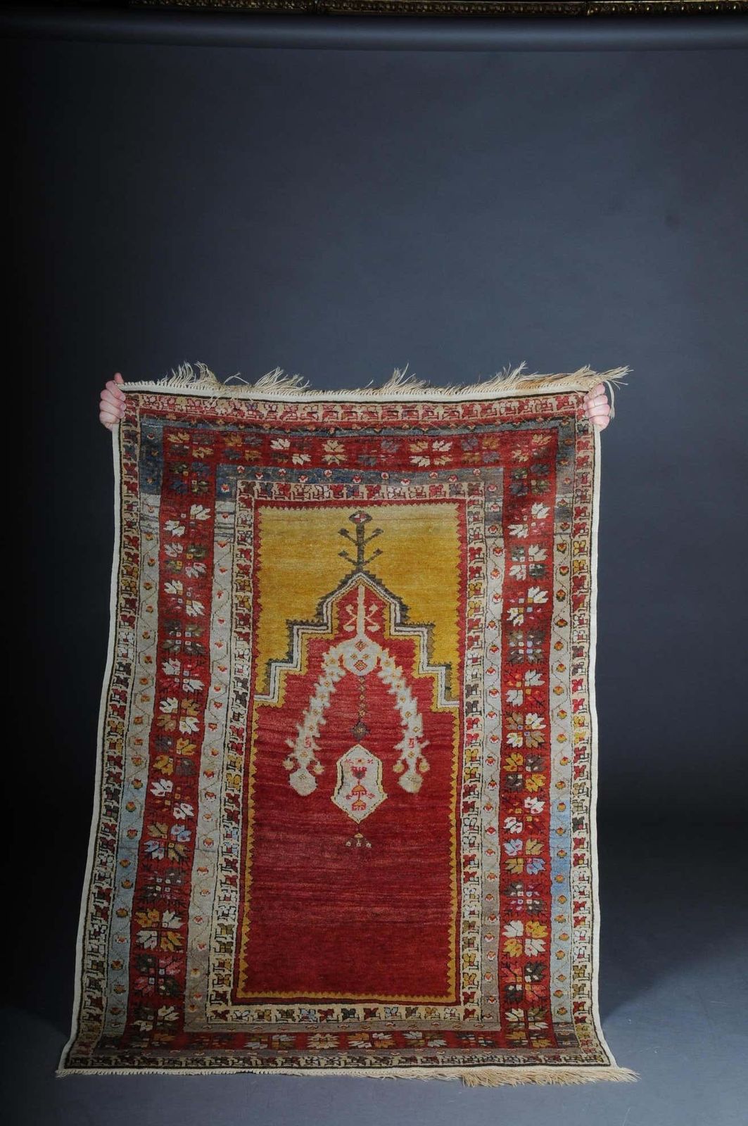 Antique Anatolian Konya Prayer Bridge / Carpet From Circa 1920 photo furniture