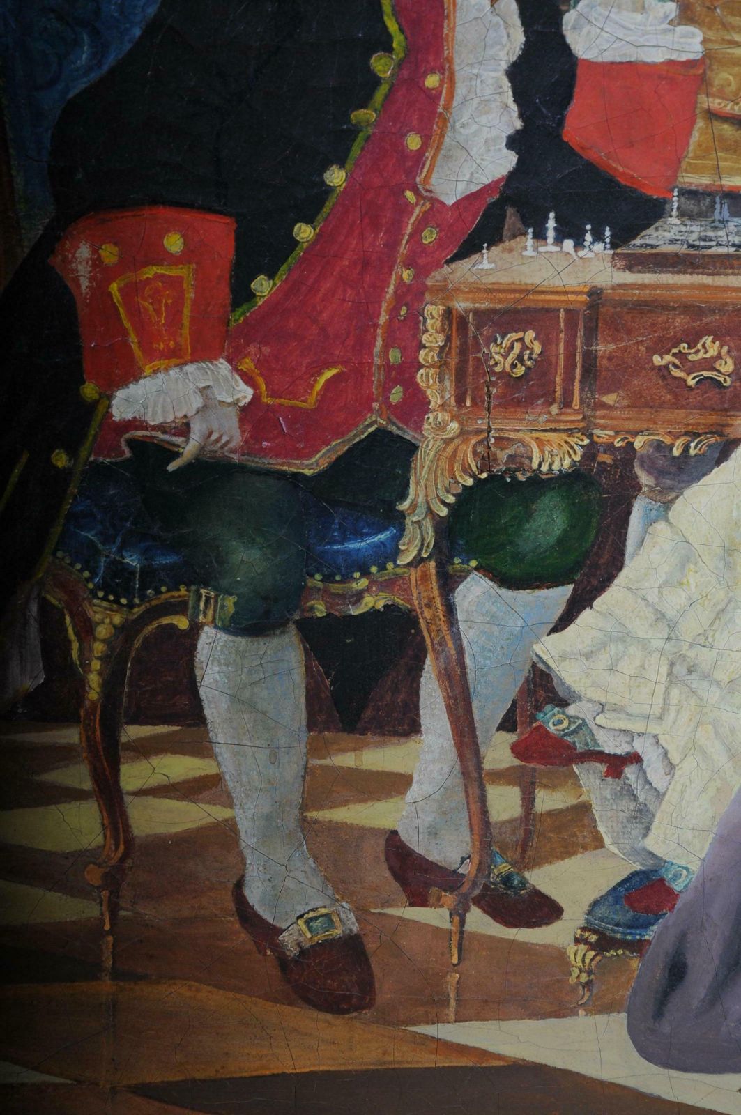 Large Oil On Canvas Rococo Painting, Circa 1900 photo buy