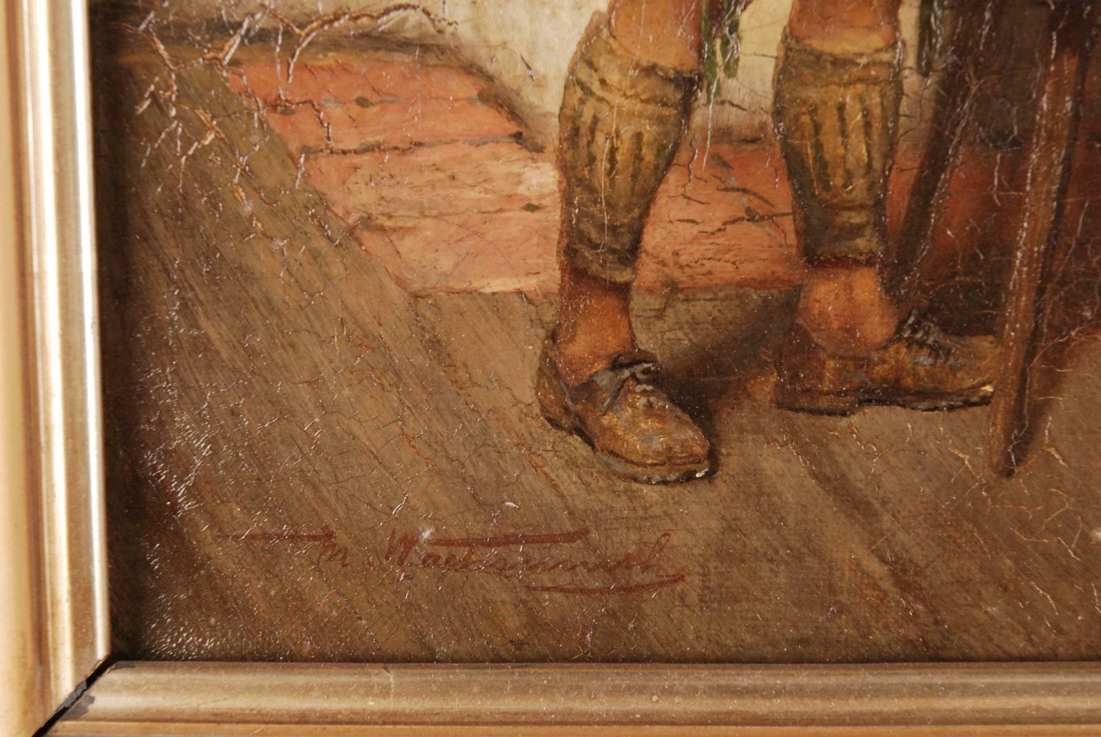 19th Century Oil Painting By M. Wachsmuth 1859 1912 photo for sale