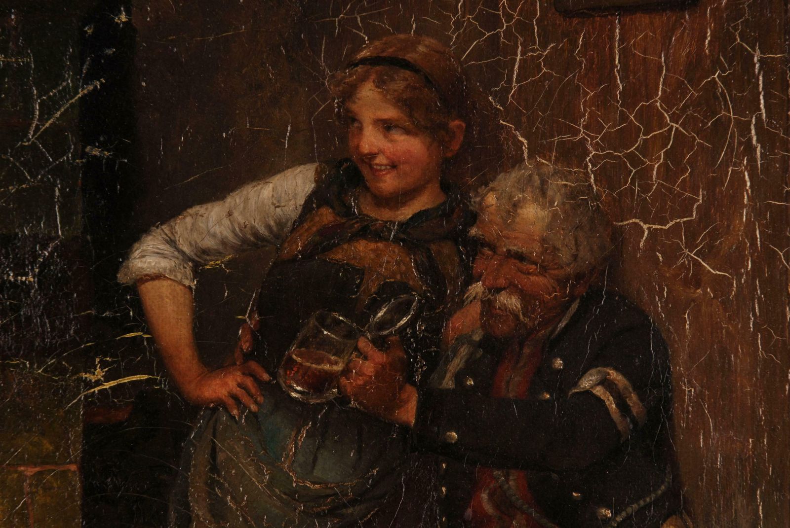 19th Century Oil Painting By M. Wachsmuth 1859 1912 photo vinterior