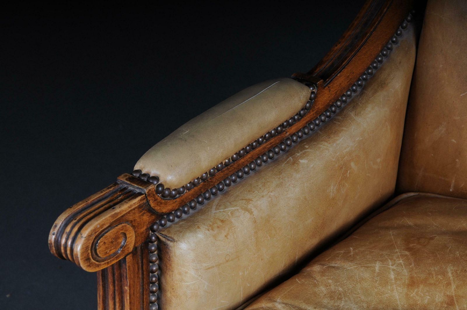Armchair English Leather From, 19th Century Mahogany photo buy