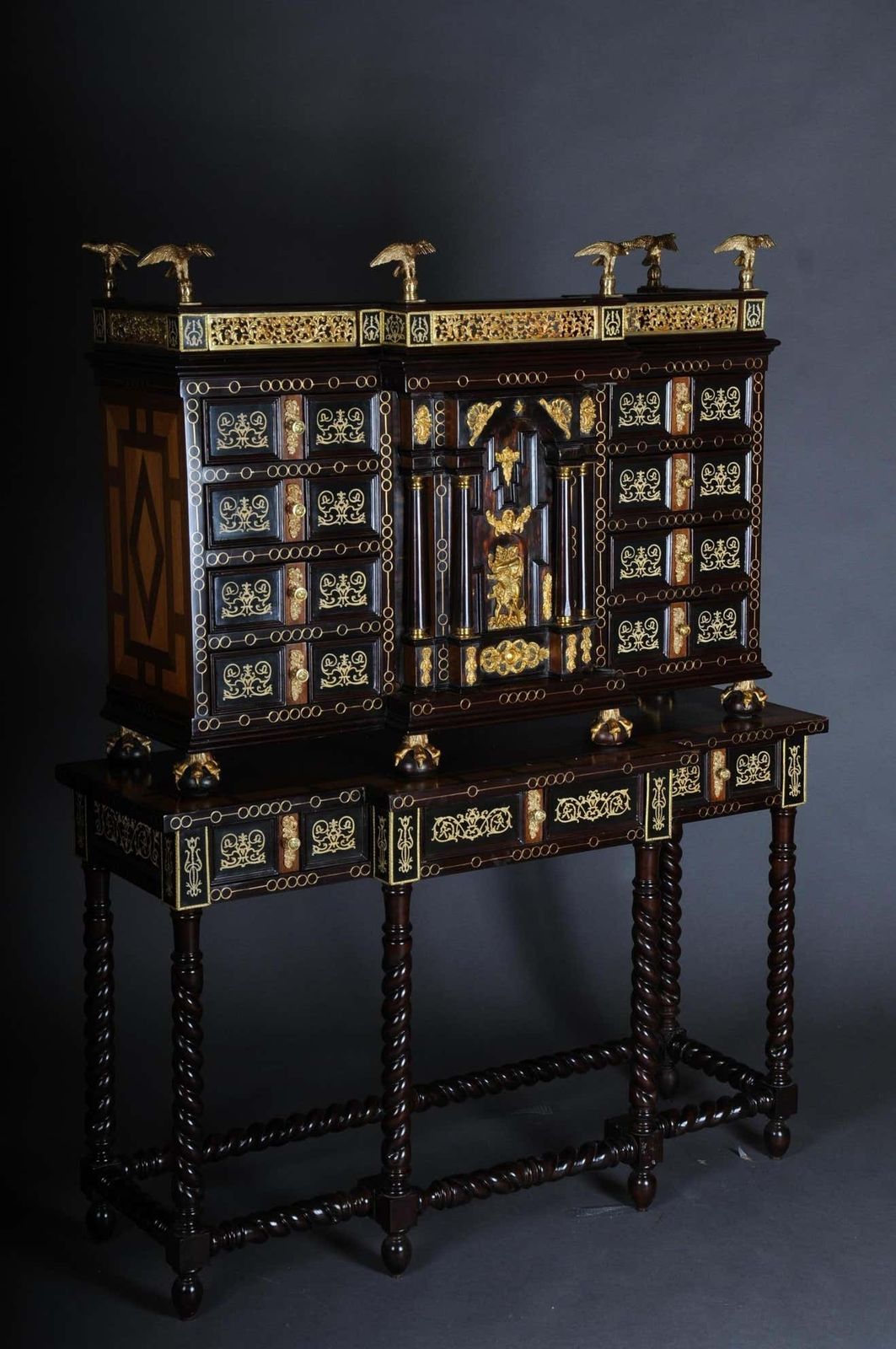 20th Century Splendid Renaissance Tower Cabinet/Commode photo furniture