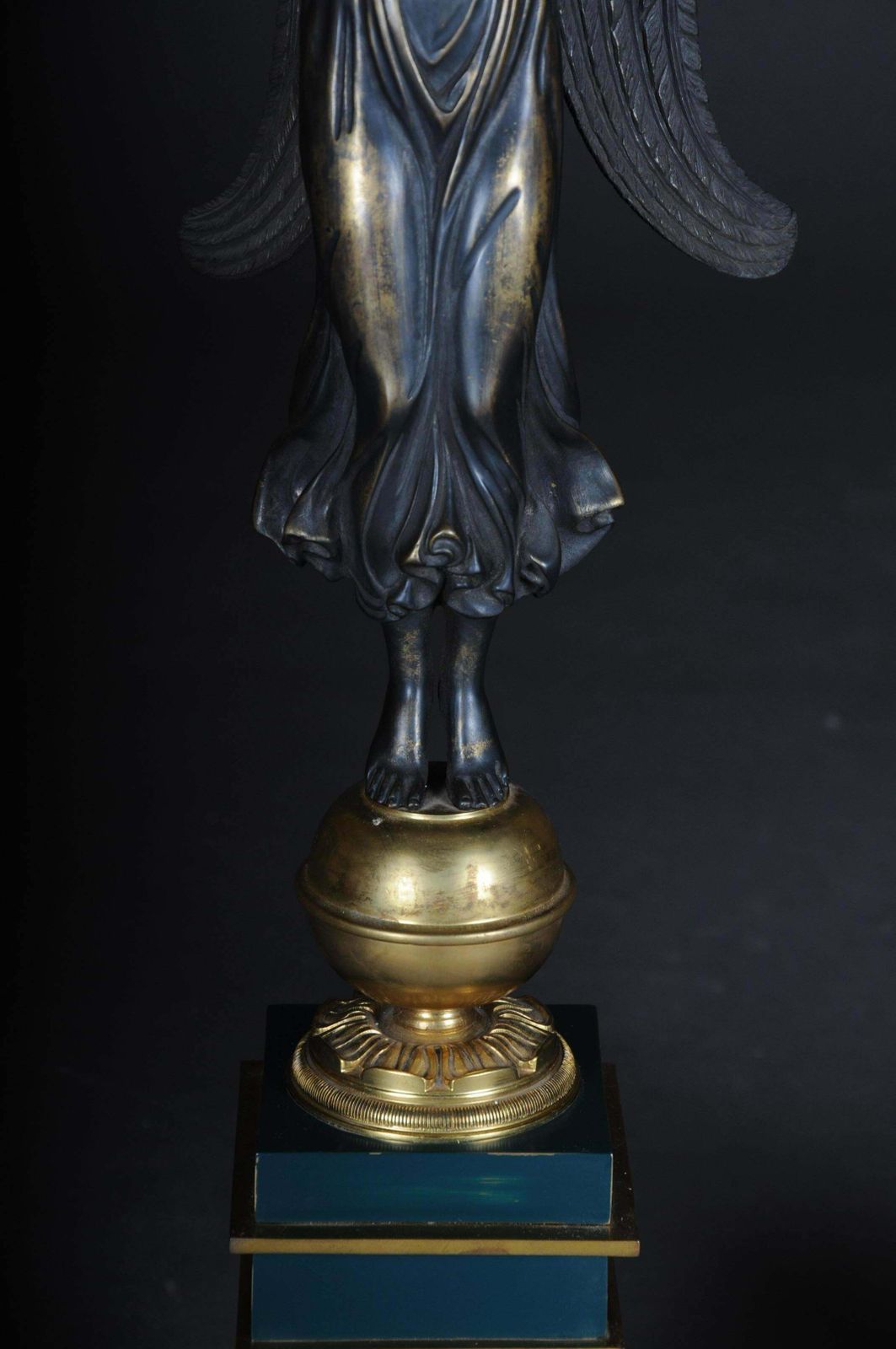 photo vinterior Pair Of Empire Ceremonial Bronze Candelabras/Candlesticks After P. P. Thomire