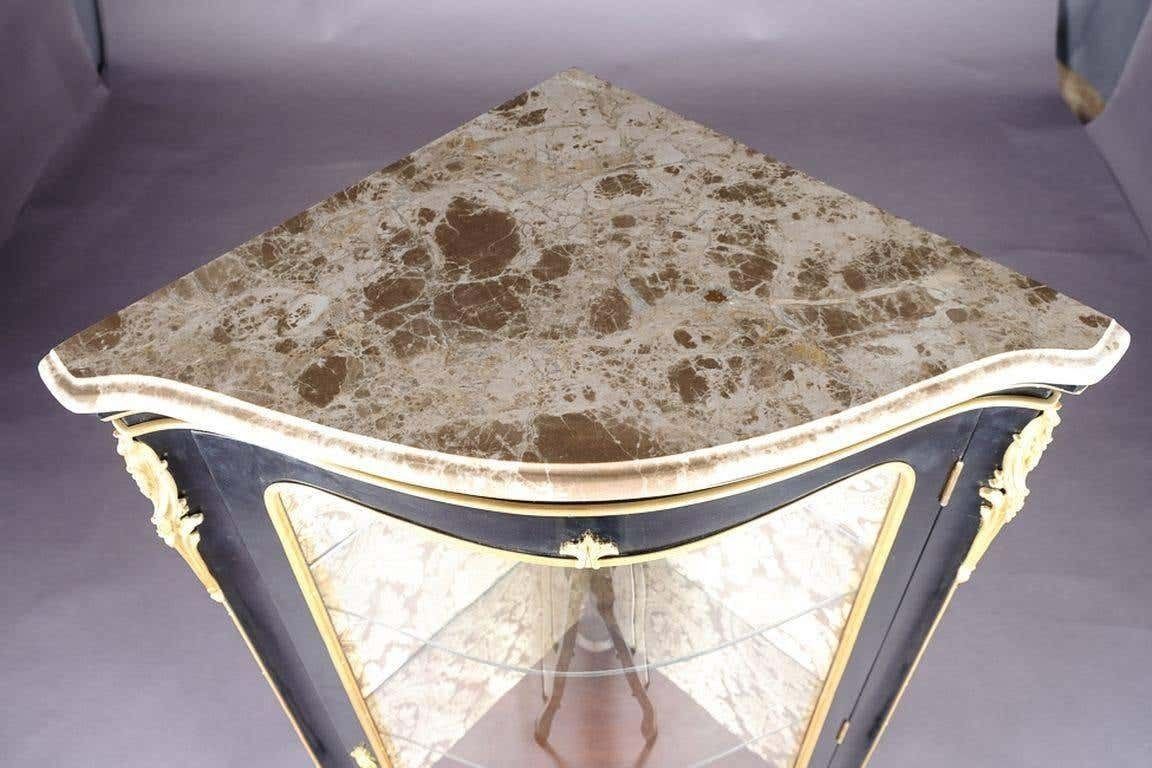 20th Century Louis XV Style Piano Black Corner Vitrine photo 5529.0