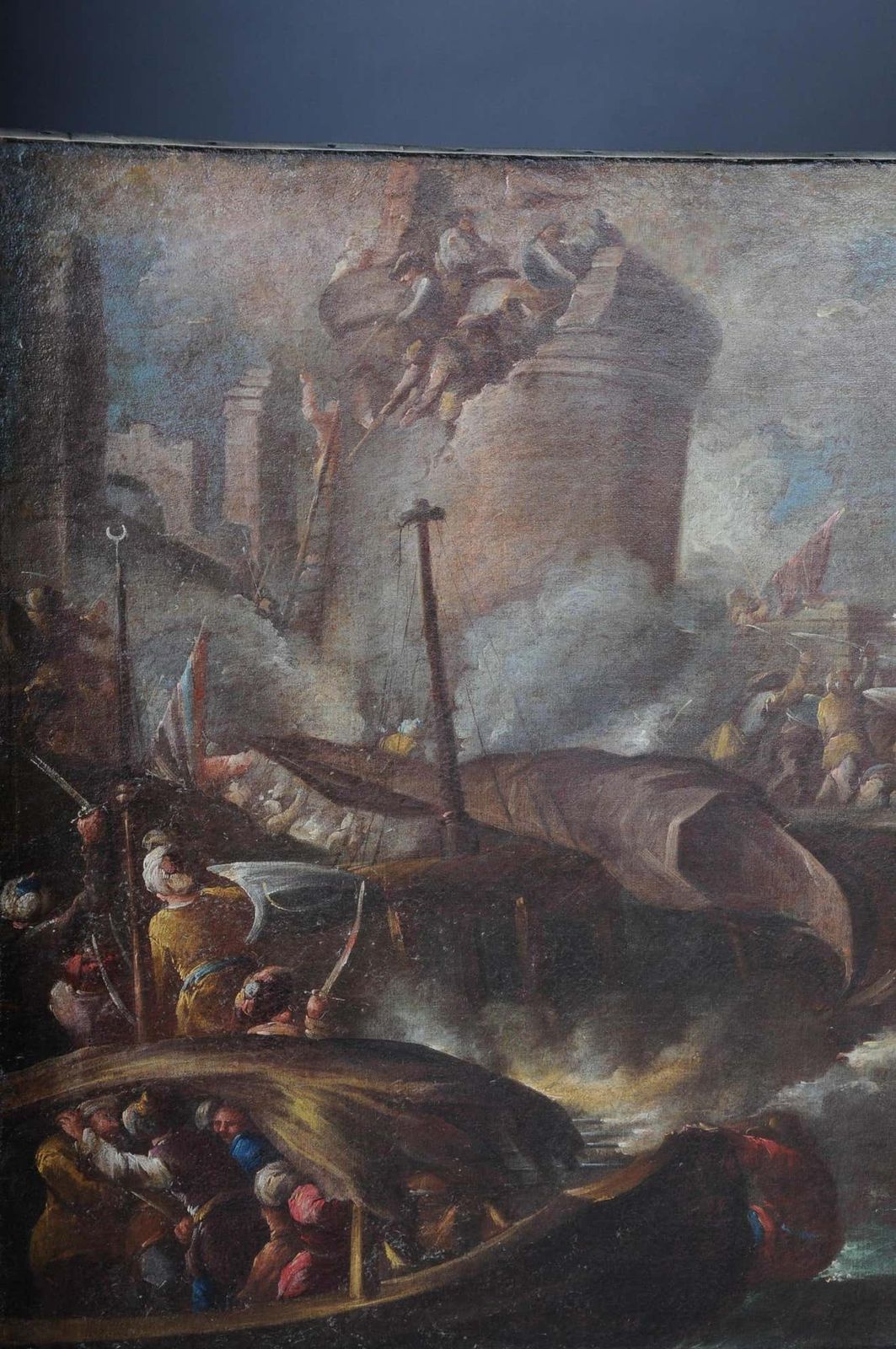 photo furniture Ottomans Oil Painting Battle Scene From 1740