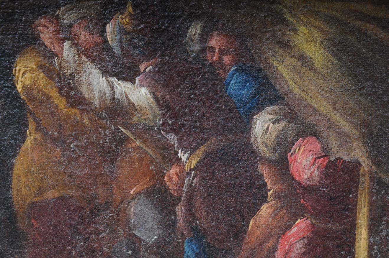 Art Ottomans Oil Painting Battle Scene From 1740 photo