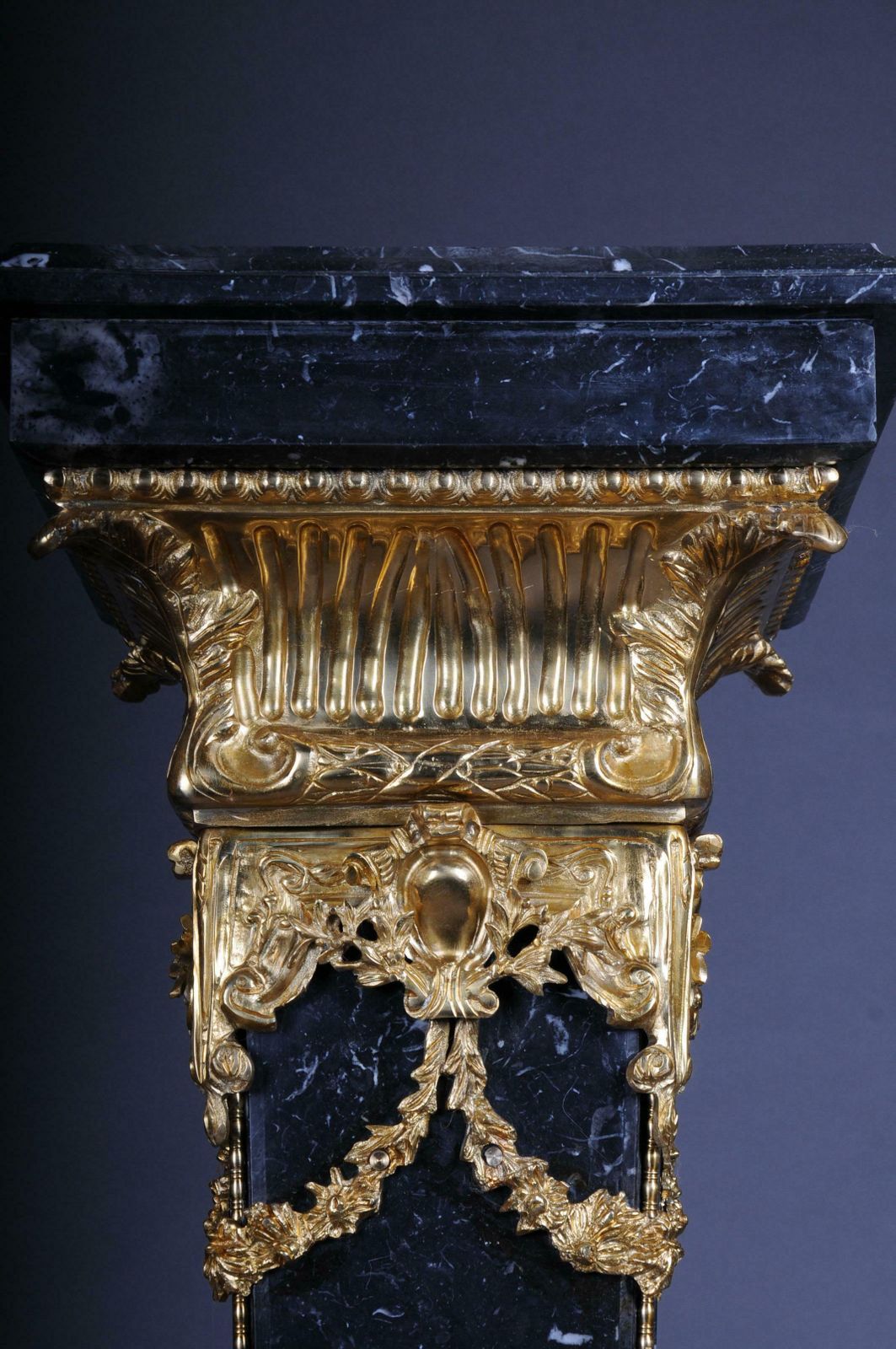 photo for sale 20th Century Marble Column With Bronze, Napoleon III