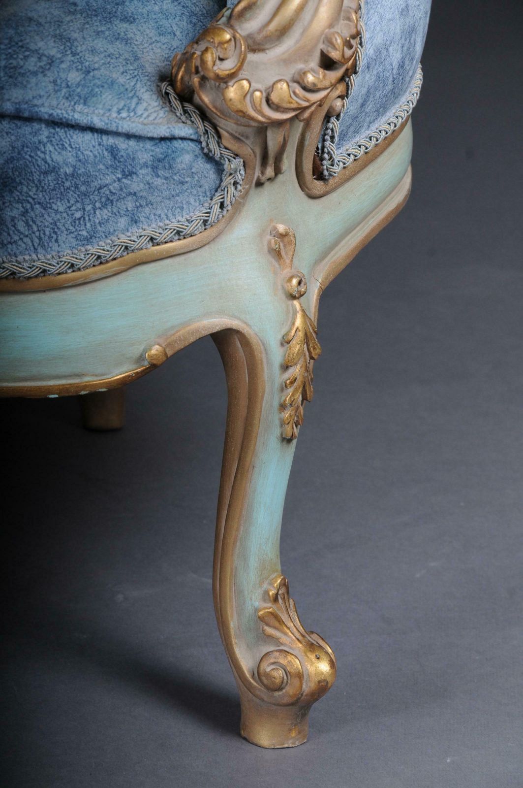 Unique Lounger, Chaise Longue, Recamiere In Louis XV Style photo vintage