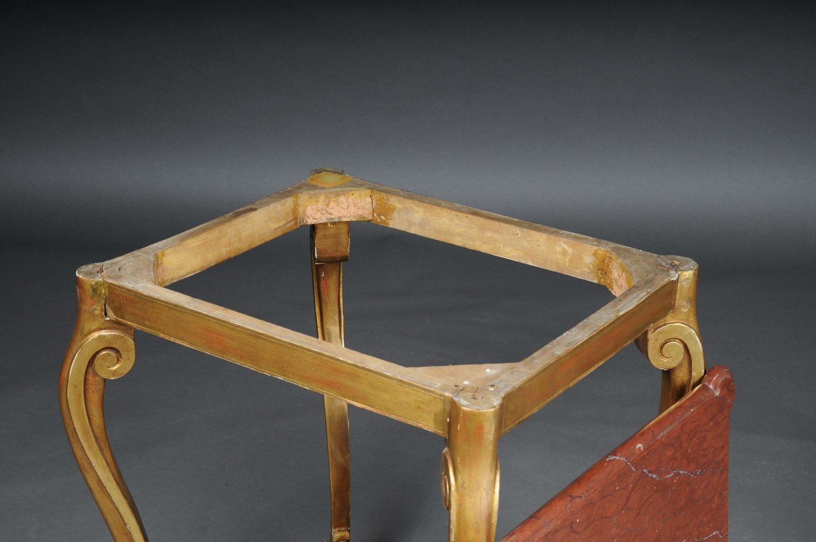 Furniture Classic French Side Table, Louis XV, Gold photo