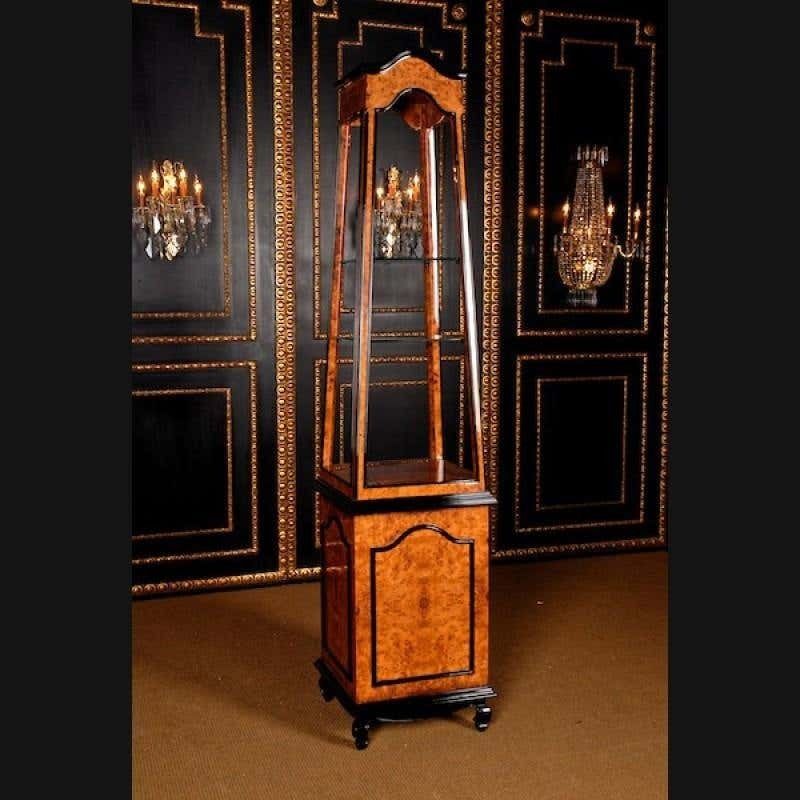 20th Century Decorative Shelf Showcase In Biedermeier/Empire Style, Maple Root photo vinterior