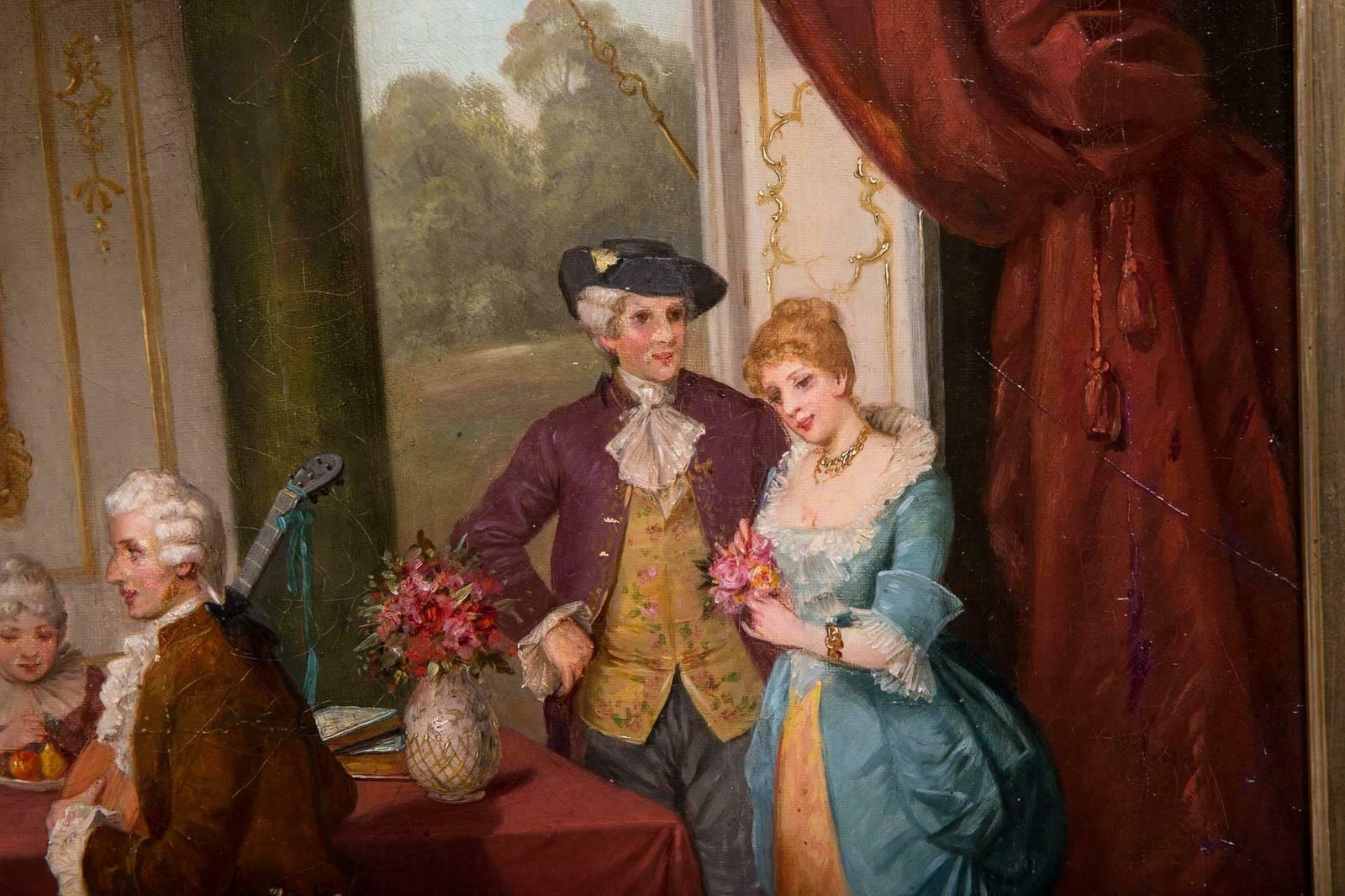 19th Century Historicism Rococo Paintings L. Morbach, Munich, 1894 photo for sale