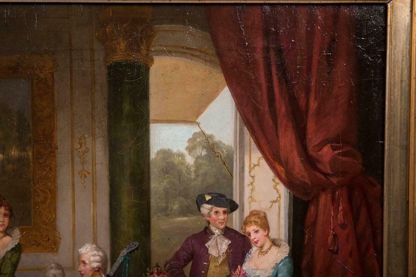 19th Century Historicism Rococo Paintings L. Morbach, Munich, 1894 photo buy