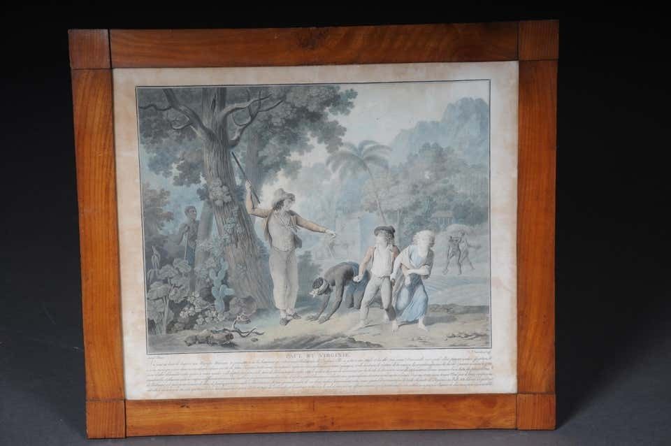 Set Of 6 Biedermeier Paintings Steel Engravings, Circa 1820 photo 2349.0