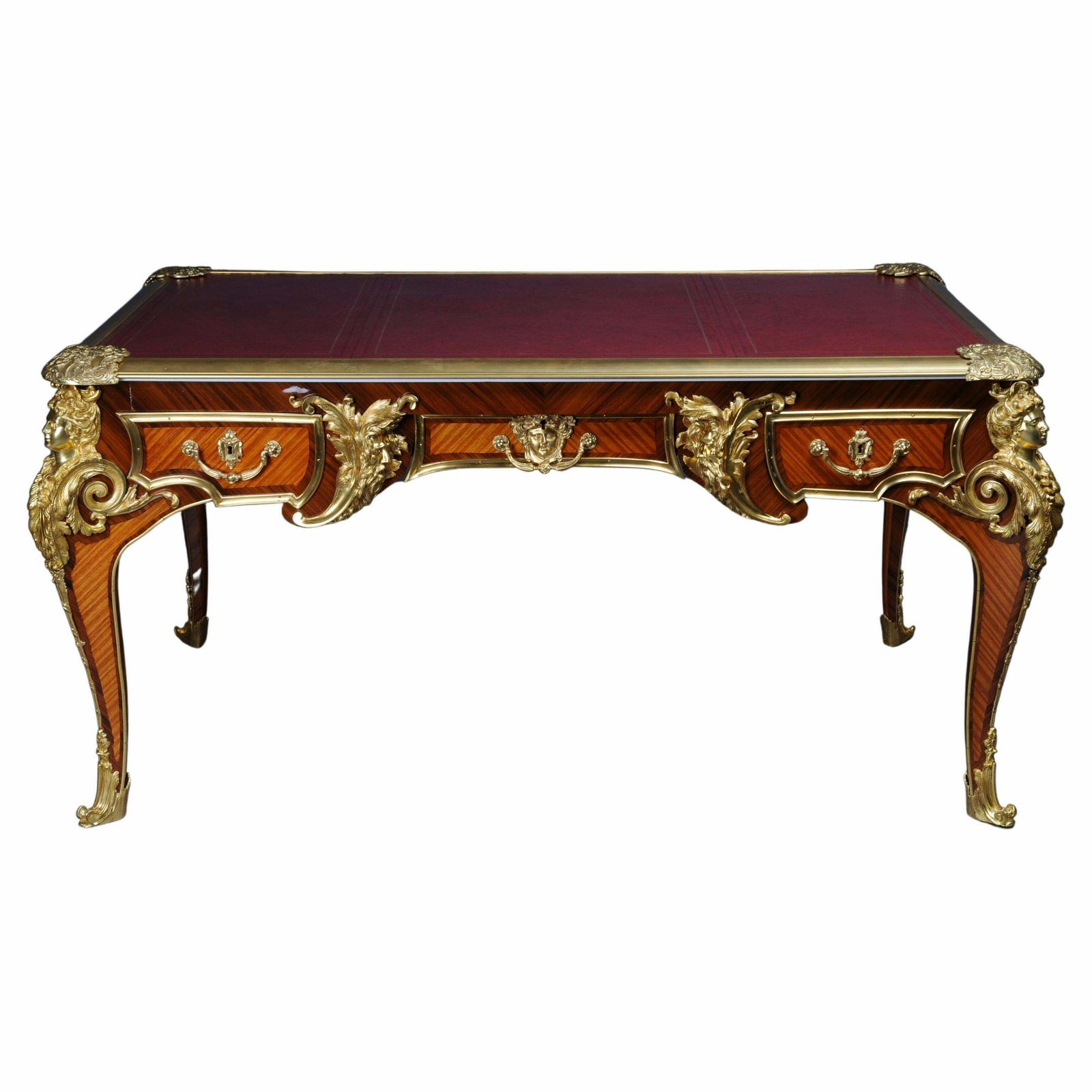 20th Century Bureau Plat Or Desk By The Model Of Andre Charles Boulle