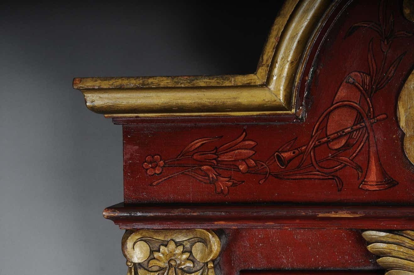 19th Century Exceptional Solitare Wall Decoration / Wall Covering With Painting photo for sale