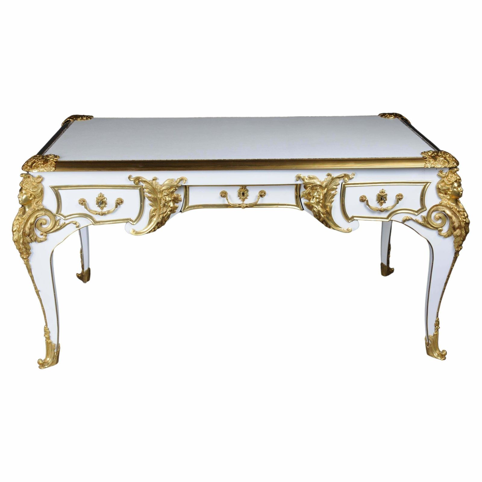 20th Century Bureau Plat Or Desk By The Model Of Andre Charles Boulle