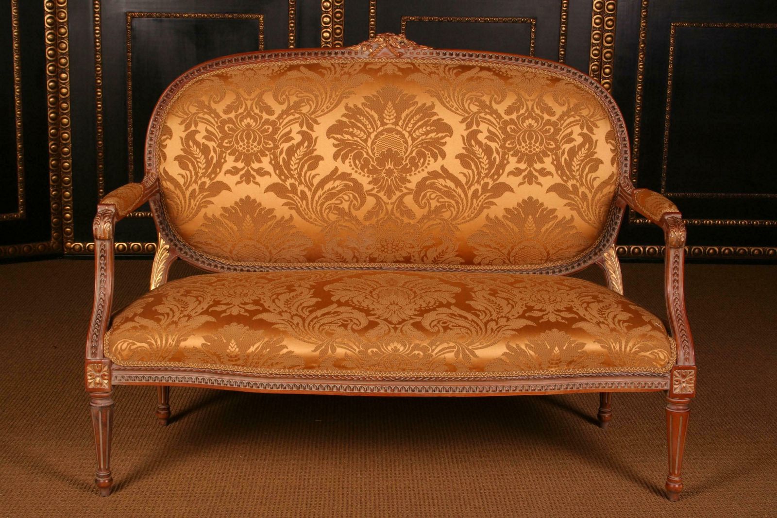 20th Century Louis Seize Style Wood French Seating Group Garniture photo furniture