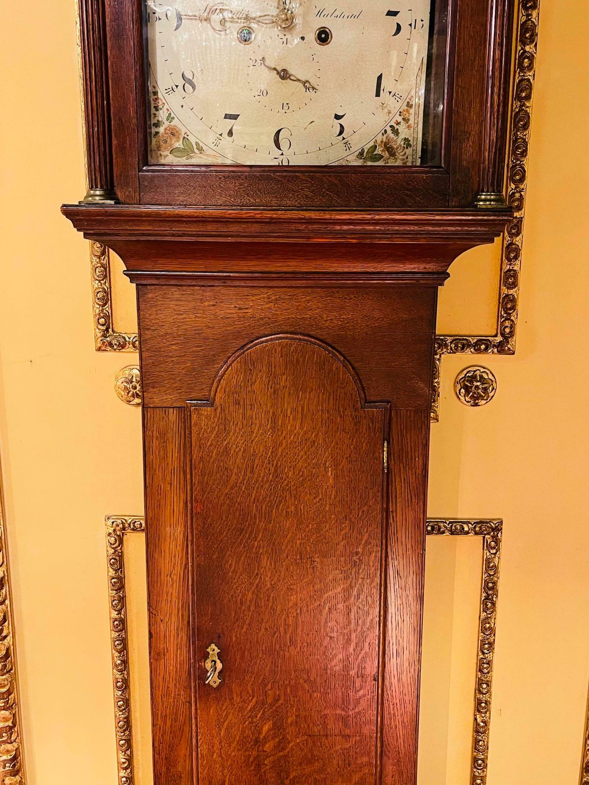 Beautiful Antique English Grandfather Clock Oak 19th Century photo 2349.0