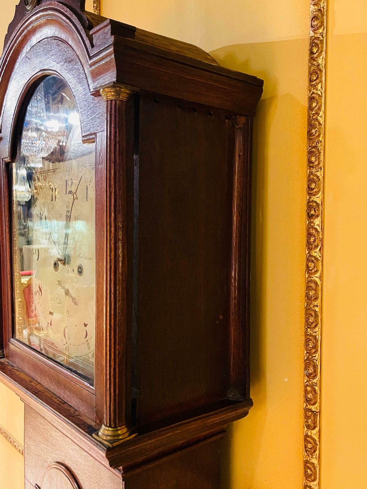 2349.0 Beautiful Antique English Grandfather Clock Oak 19th Century photo