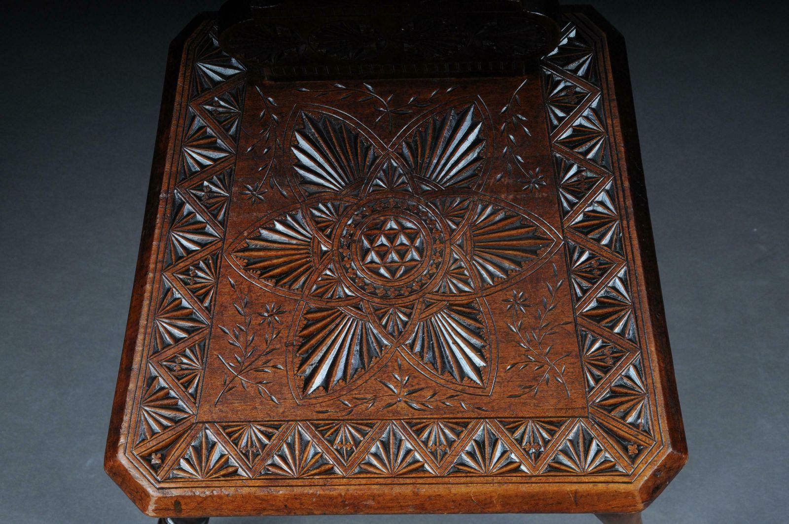Antique Neo Renaissance Board Chair Historicism Circa 1870, Oak E photo vintage