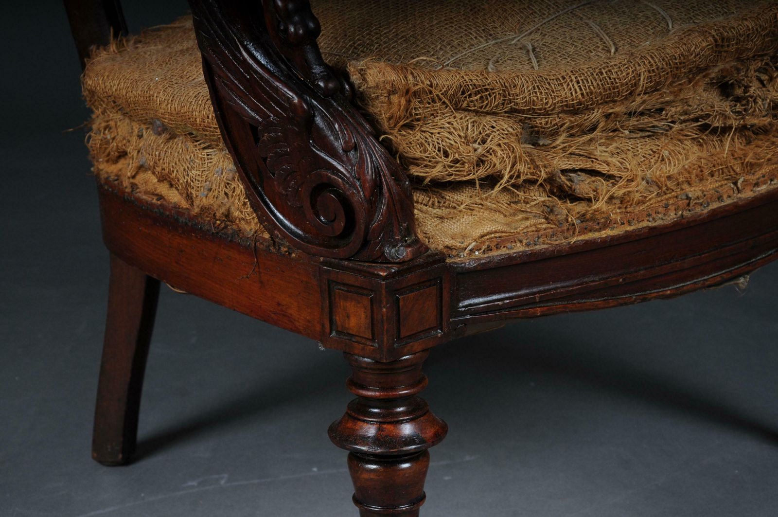 19th Century Unique Empire Armchair Around 1820 France Mahogany photo buy