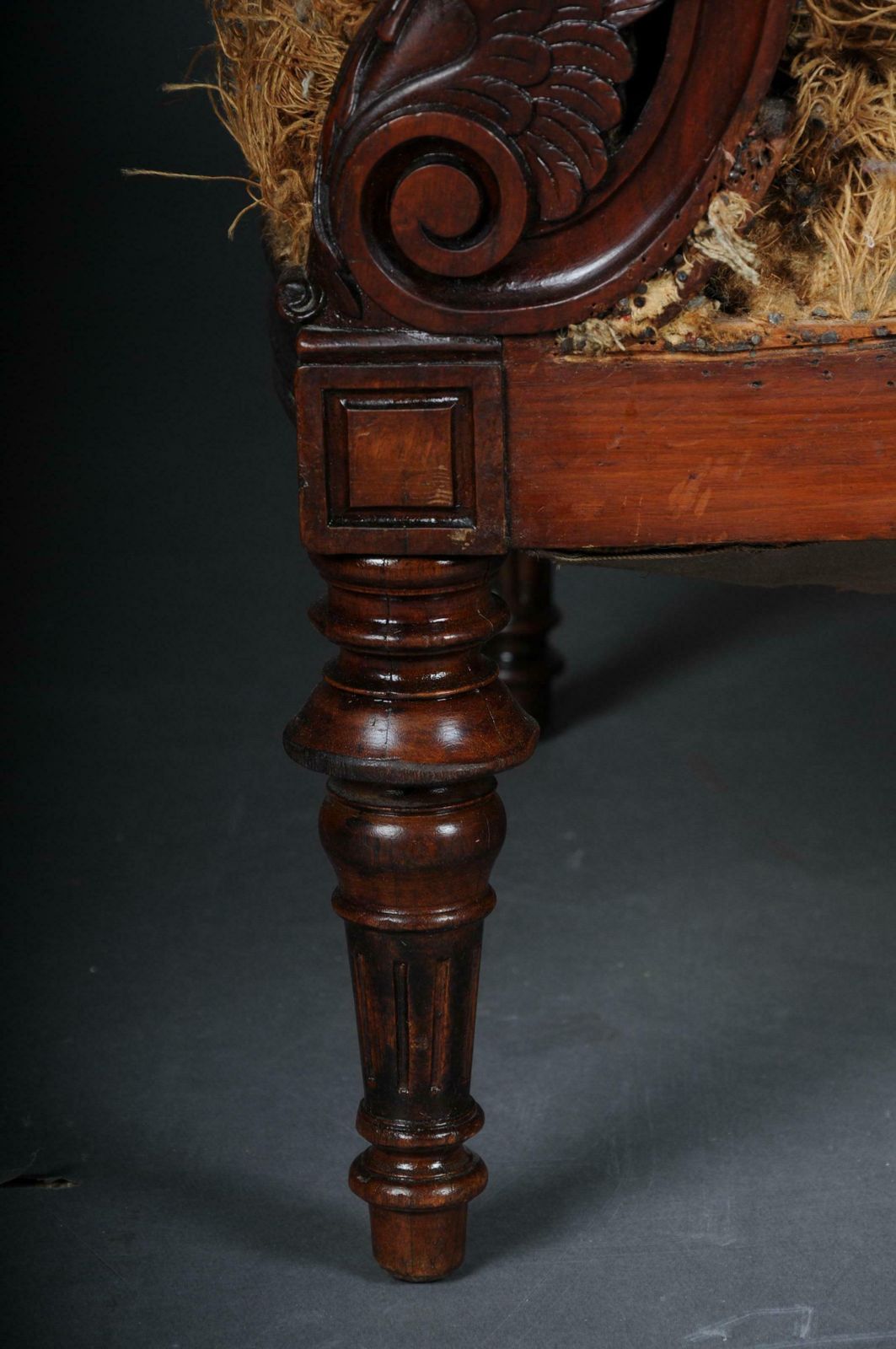 photo vinterior 19th Century Unique Empire Armchair Around 1820 France Mahogany