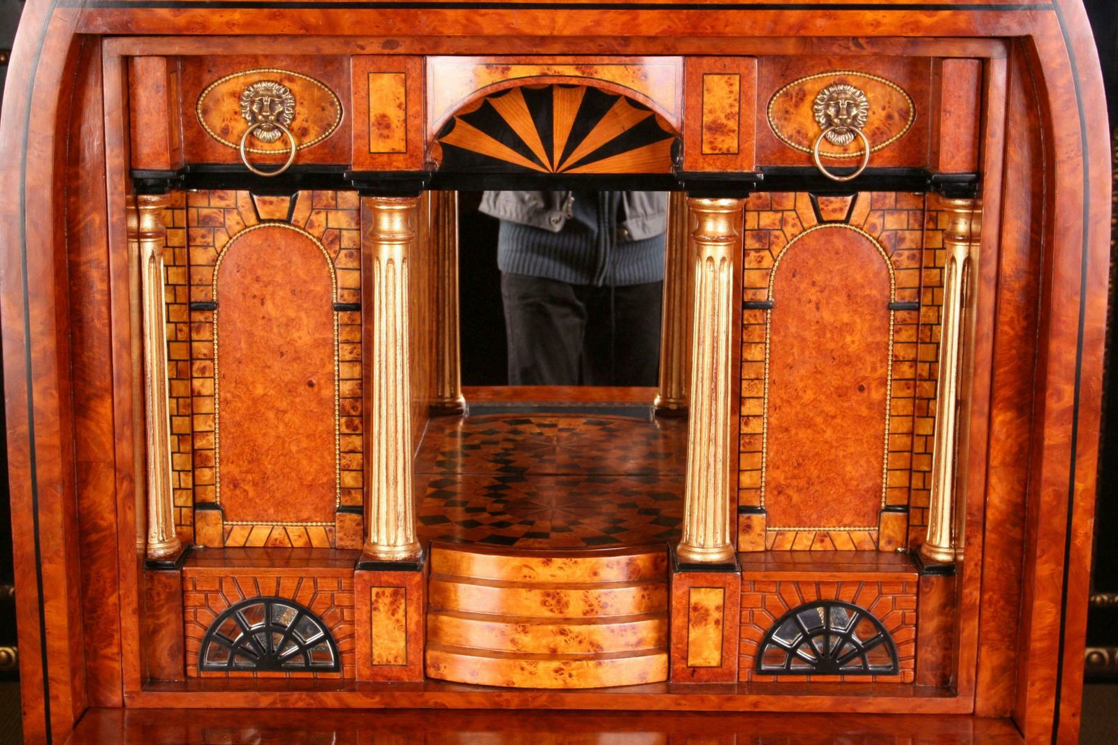 20th Century Vienna Biedermeier Style Lyre Secretaire photo 7301.0