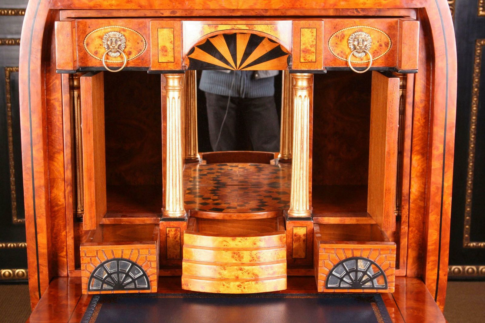 20th Century Vienna Biedermeier Style Lyre Secretaire photo vinterior