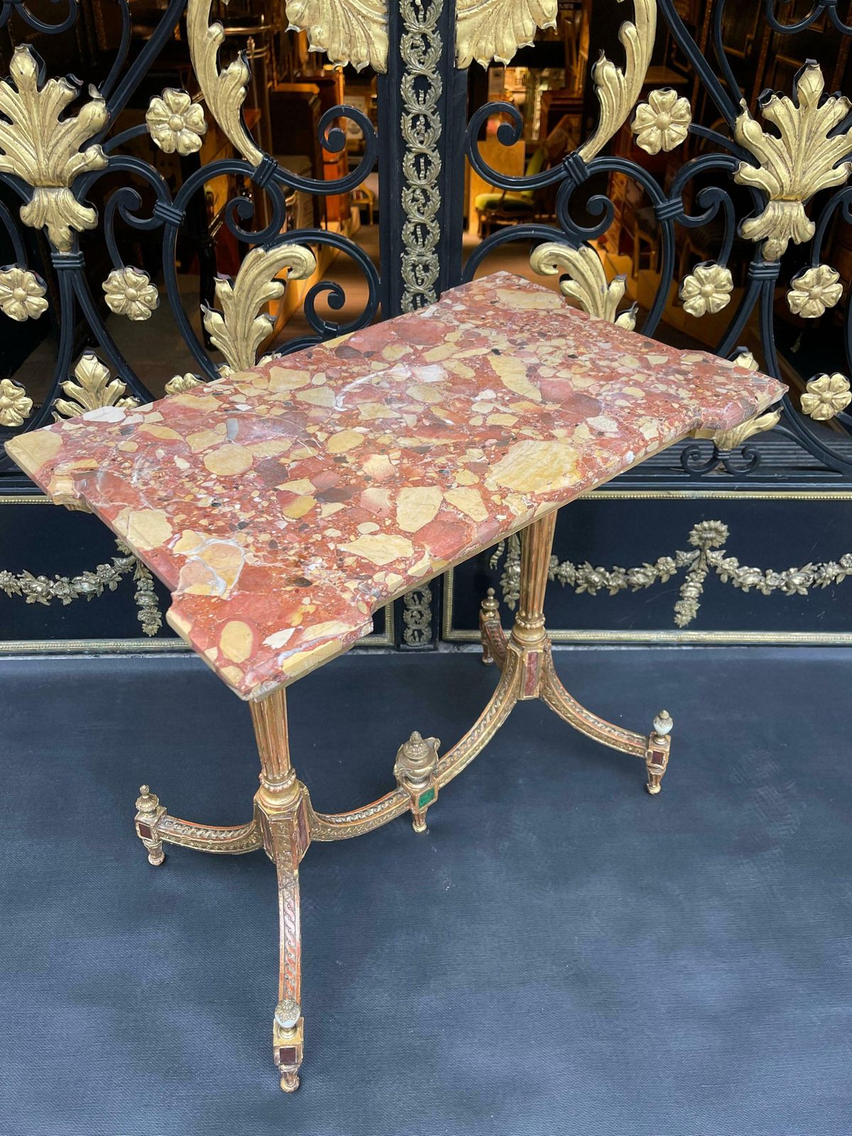 Museum Louis XVI Coffee Table  Side Table Russia Around 1790 Gold Plated photo for sale